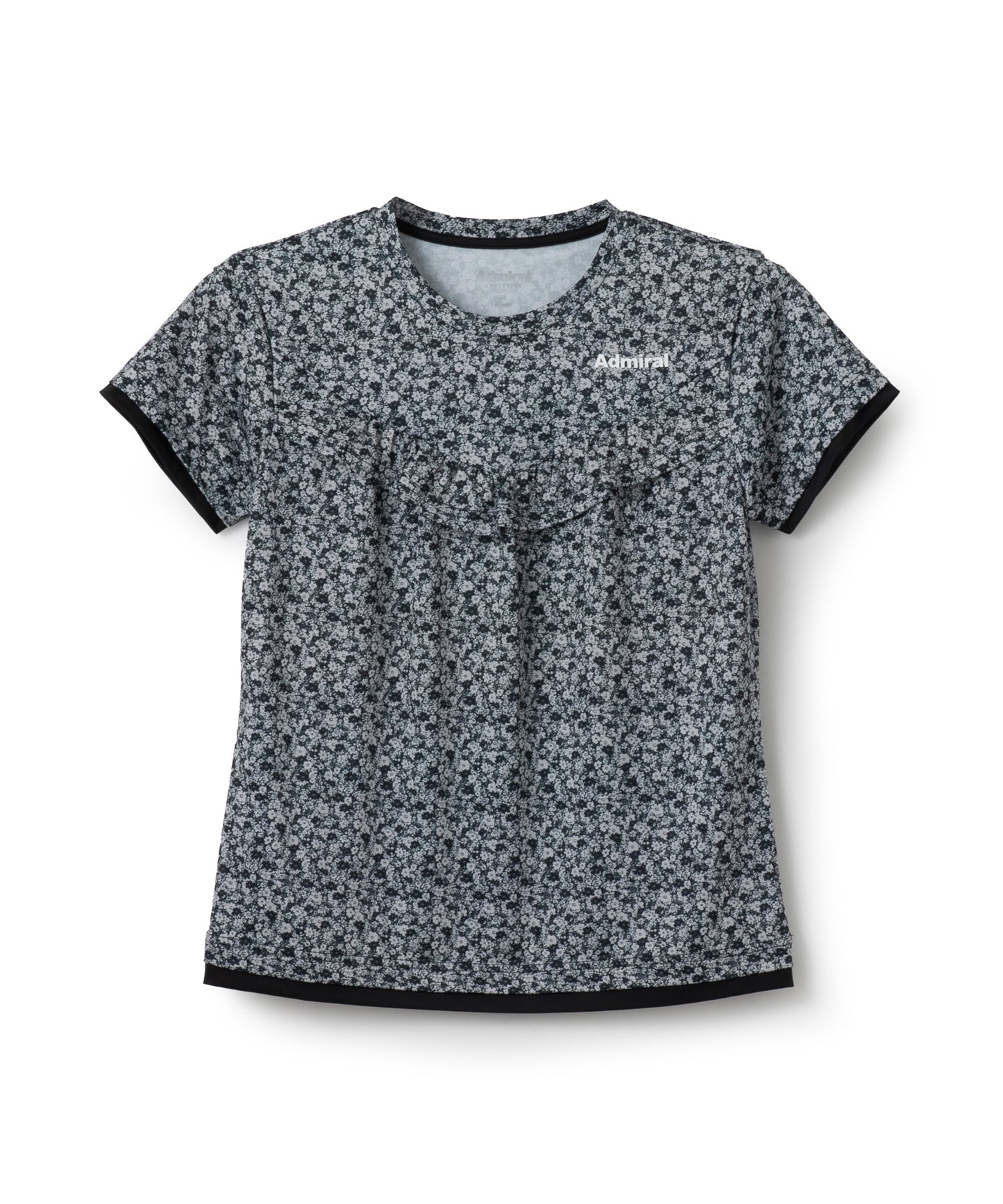 フラワープリントギャザー TEE