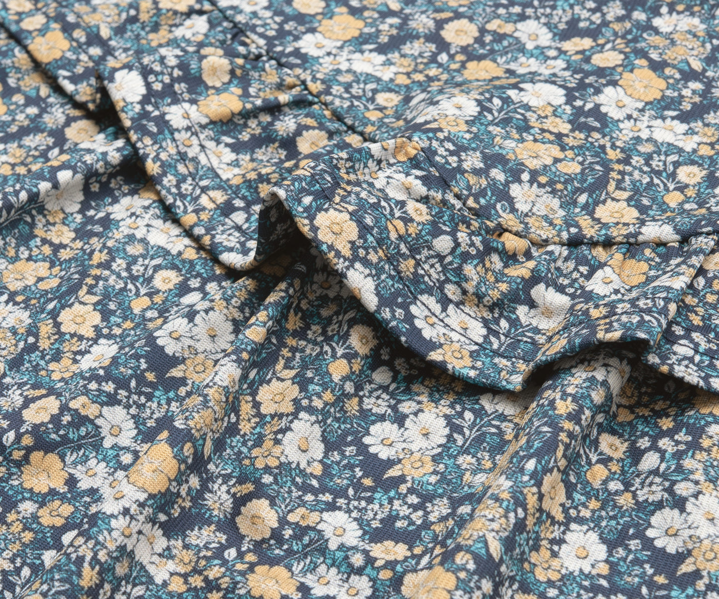 フラワープリントギャザー TEE