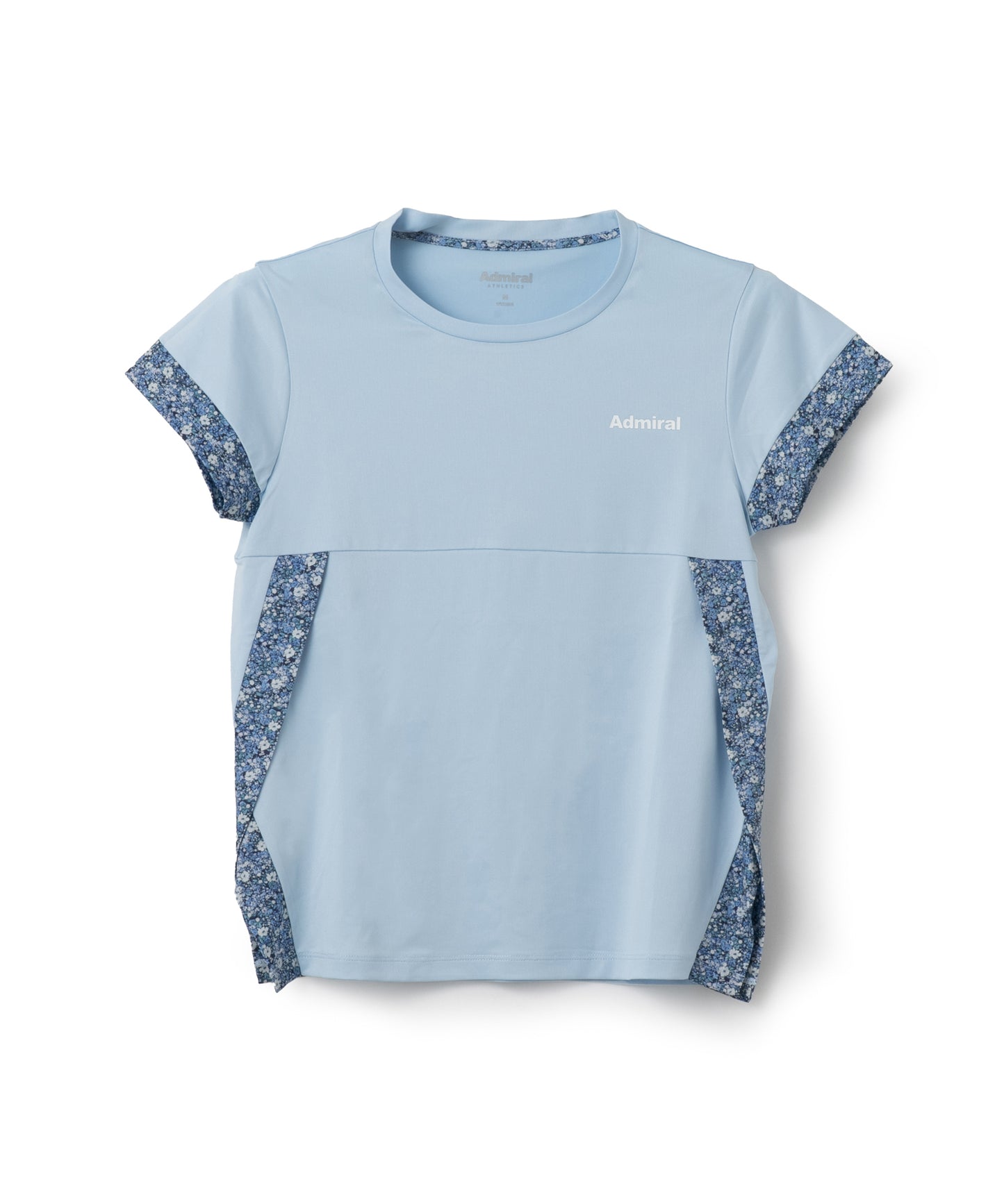 フラワープリントサイドスリット TEE