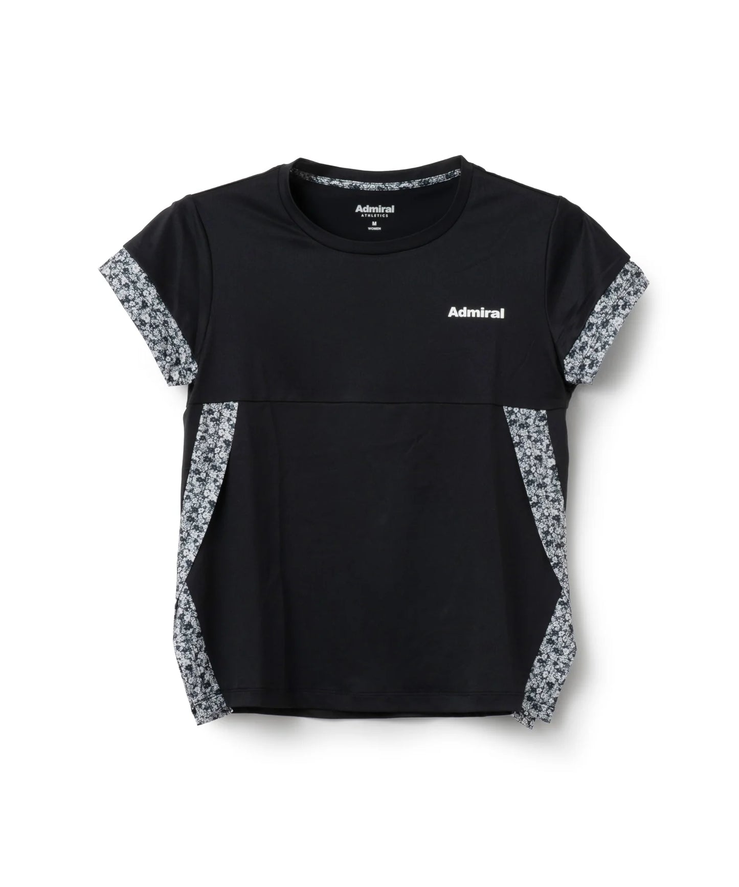 フラワープリントサイドスリット TEE