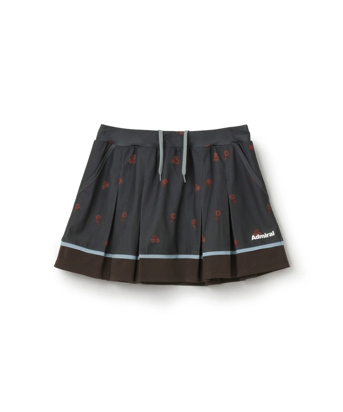 フラワーチェックタックプリーツスコート